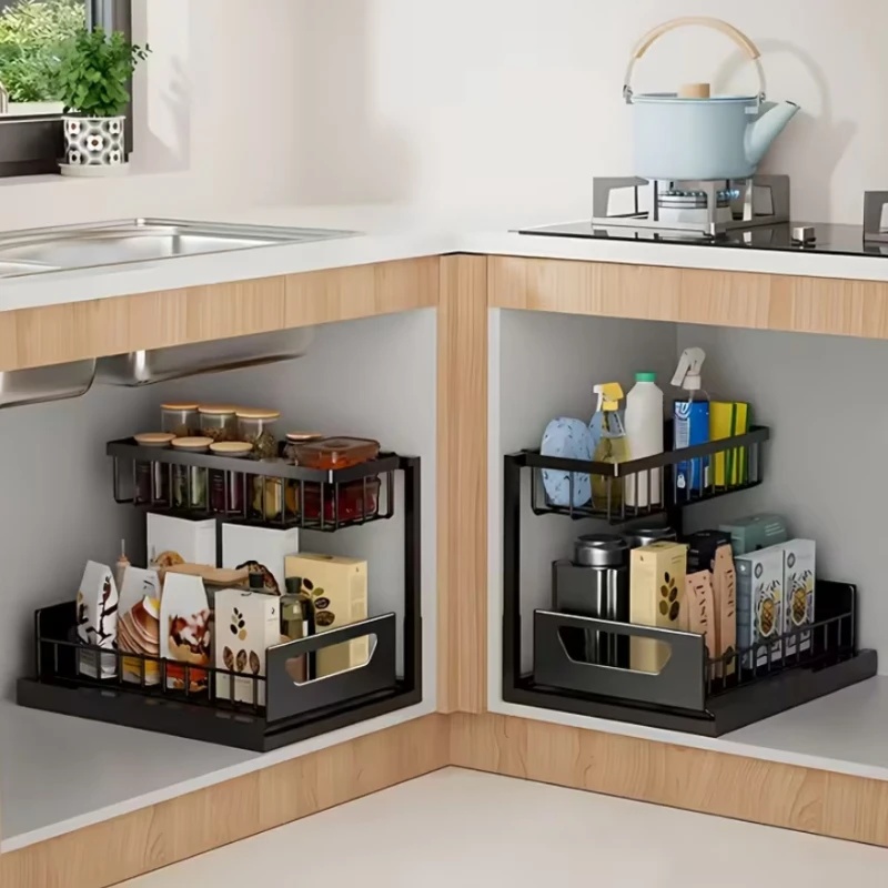 Home Depot Bathroom Sink - Pull-Out 2-Tier Under Sink Organizer, Sliding