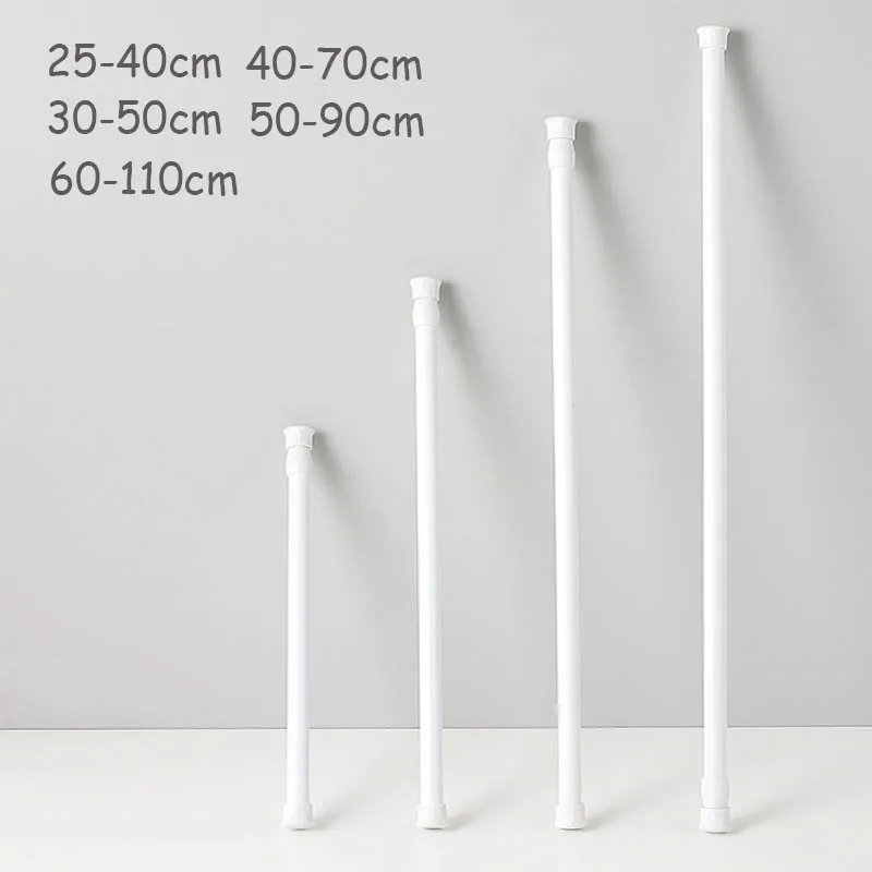 Home Bathroom Hardware - 25-110cm Spring Loaded Extendable Rod Multifunctional