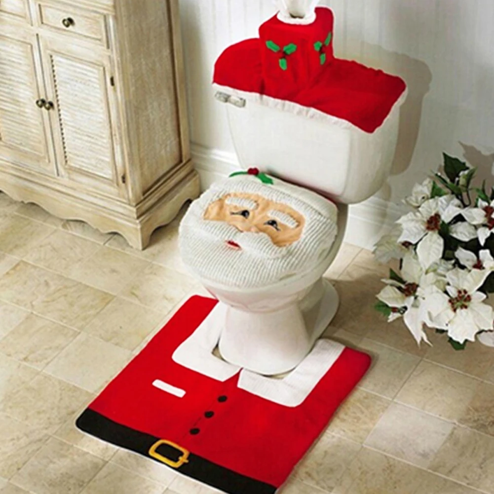 Home Bathroom Mats - 2026 Cute Christmas Toilet Seat Covers