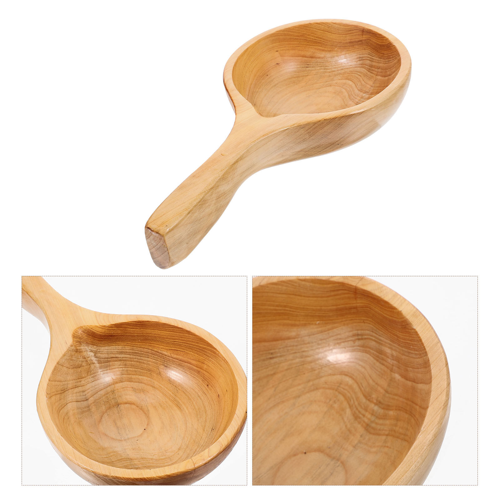 Home Bathroom With Sauna - Wood Ladle Water Scoop for Kitchen