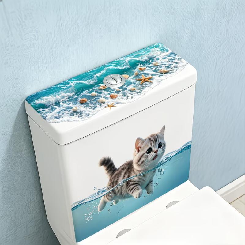(Ce14)Cute Swimming Cat Toilet - Jet Home Bathroom ulasan dan harga