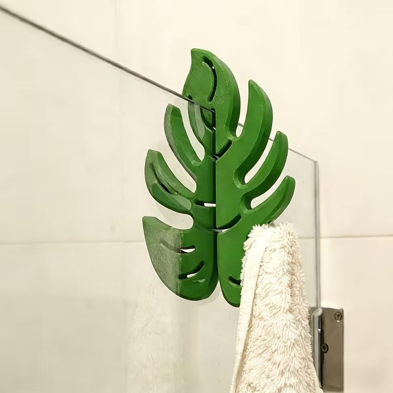 Green Monstera Leaf Over Showe - Jet Home Bathroom ulasan dan harga