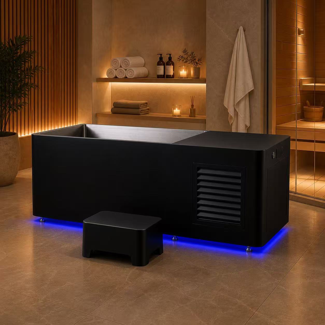 Stainless Steel Bathtub, 1HP W - Home Bathroom Spa ulasan dan harga
