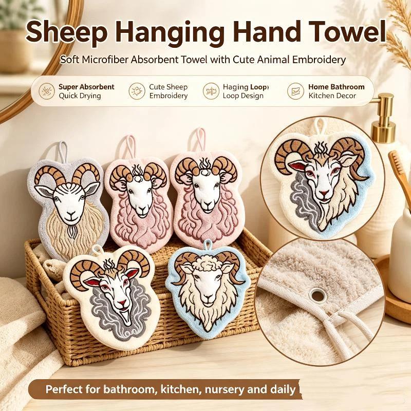 Goat Shaped Hanging Hand Towel - Jet Home Bathroom ulasan dan harga