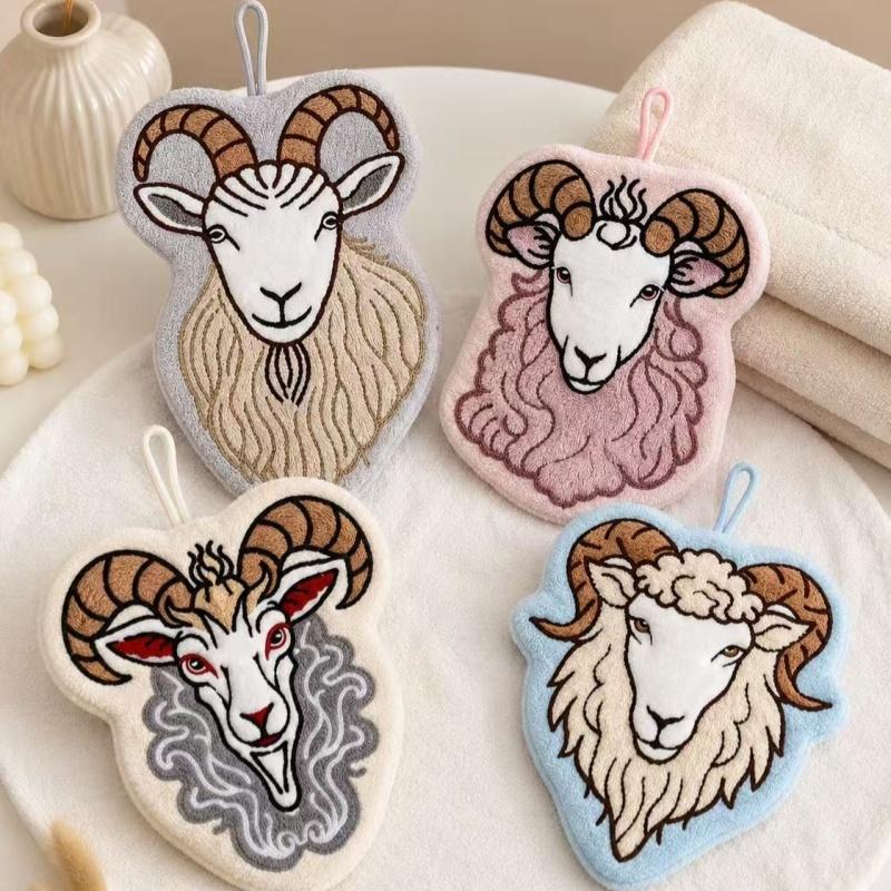 Goat Shaped Hanging Hand Towel - Jet Home Bathroom ulasan dan harga
