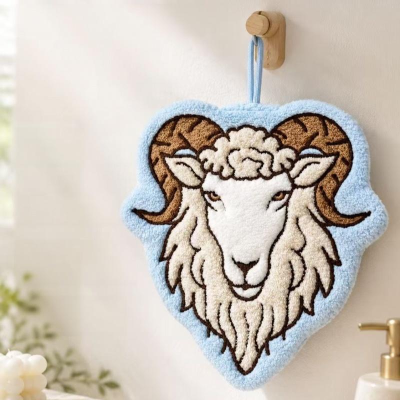 Goat Shaped Hanging Hand Towel - Jet Home Bathroom ulasan dan harga