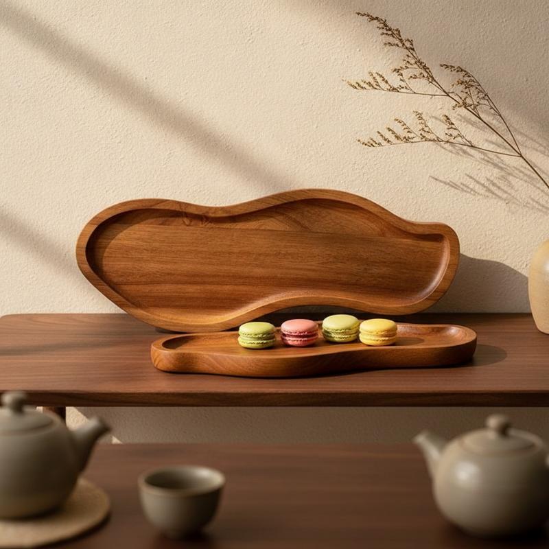 Solid Acacia Wood Sink Tray Mu - Jet Home Bathroom ulasan dan harga