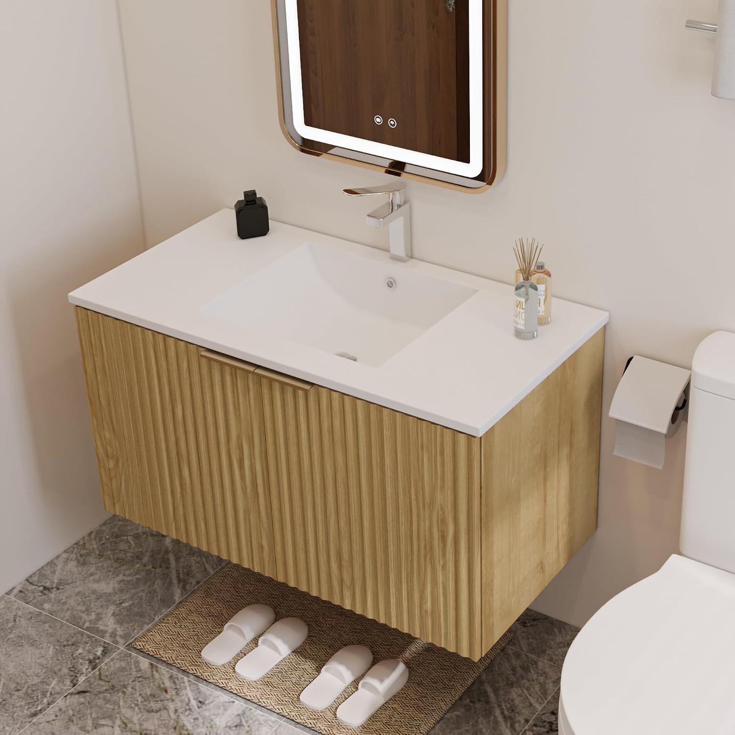 Modern Floating Bathroom Vanit - Home For Bathroom ulasan dan harga