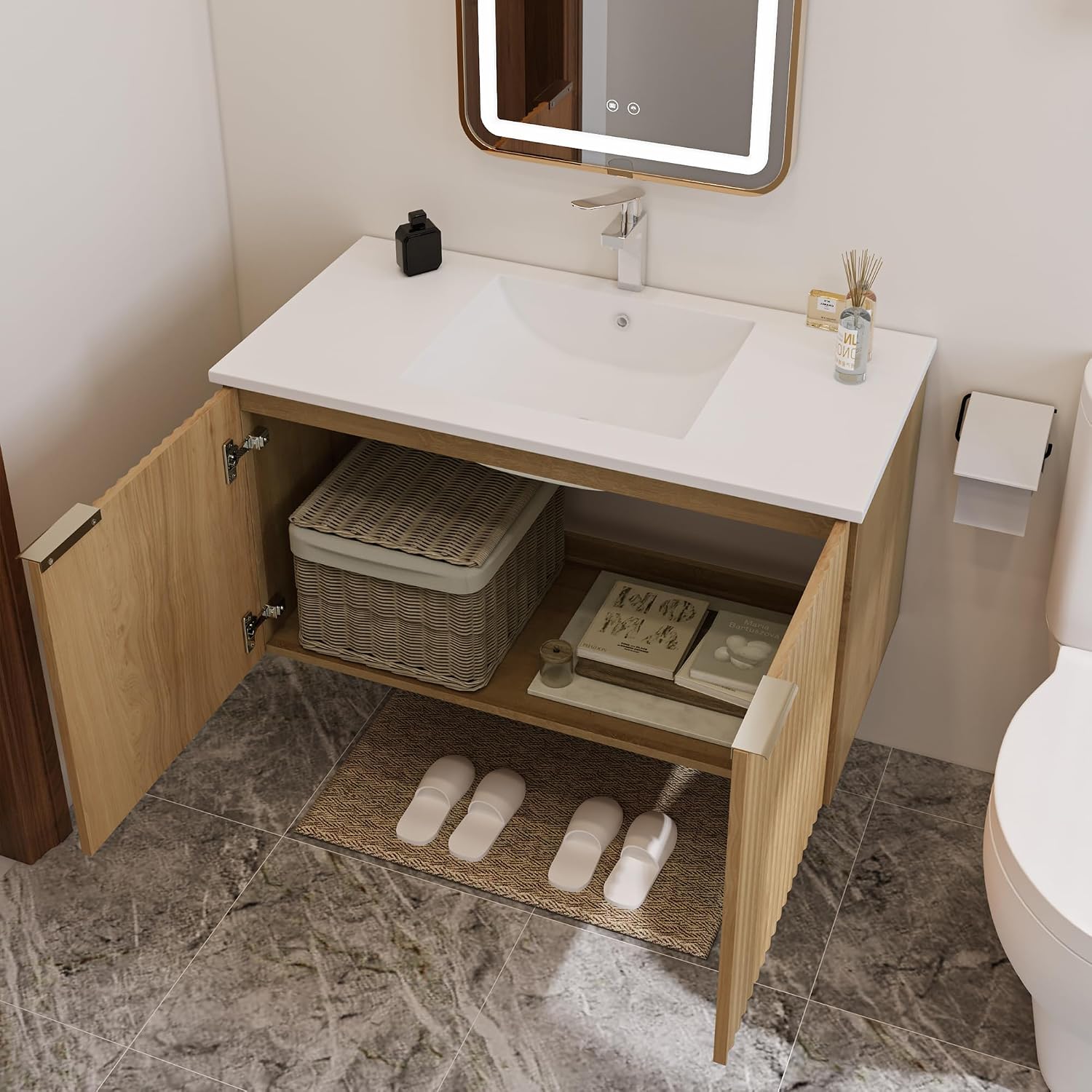 Modern Floating Bathroom Vanit - Home For Bathroom ulasan dan harga