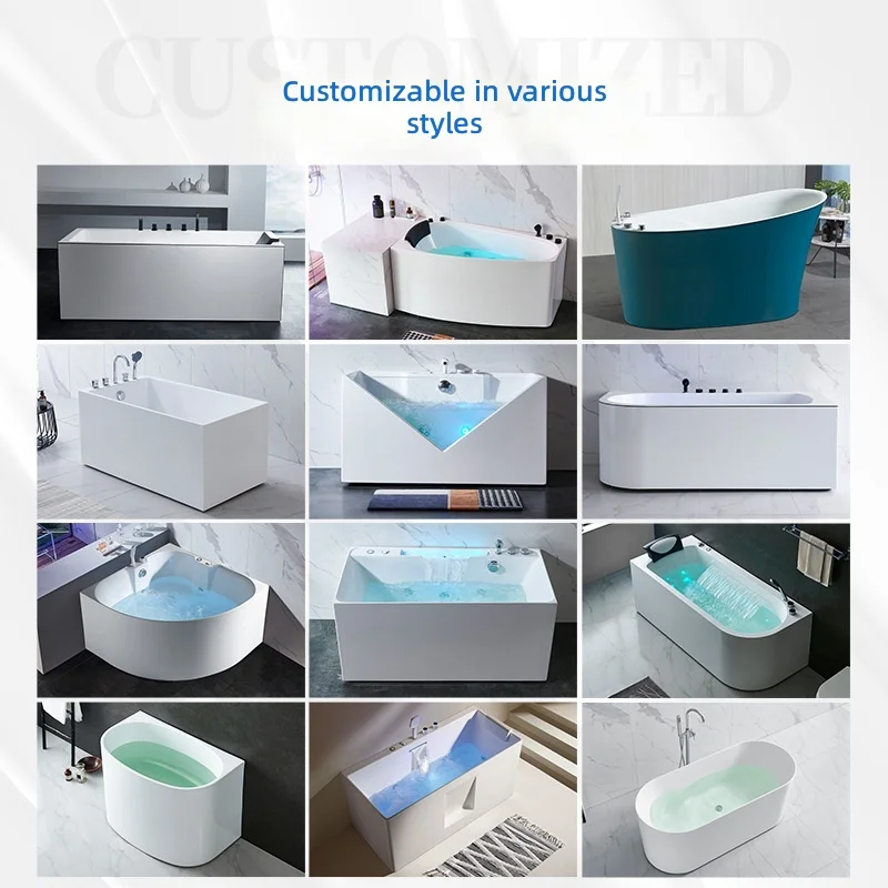#Acrylic Massage Bathtub, Smar - Home Bathroom Jacuzzi ulasan dan harga