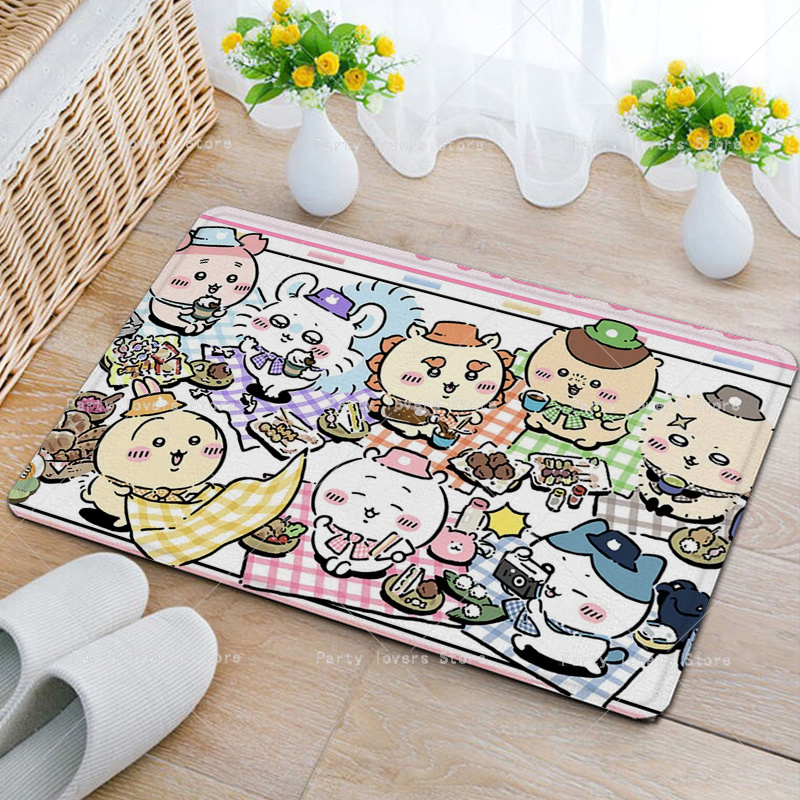 Anime Chiikawas Flannel Carpet - Home Bathroom Mats ulasan dan harga