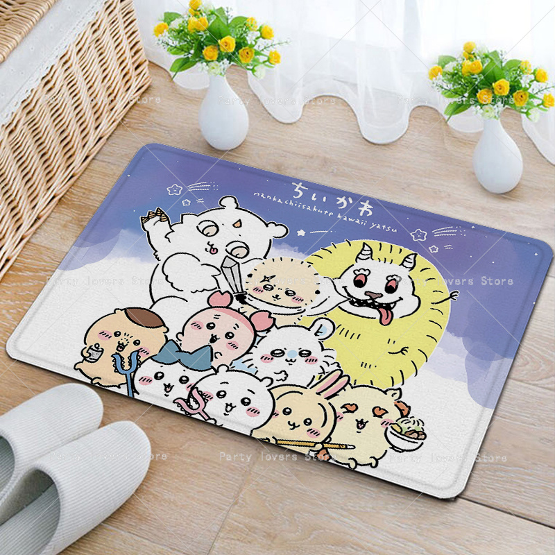 Anime Chiikawas Flannel Carpet - Home Bathroom Mats ulasan dan harga