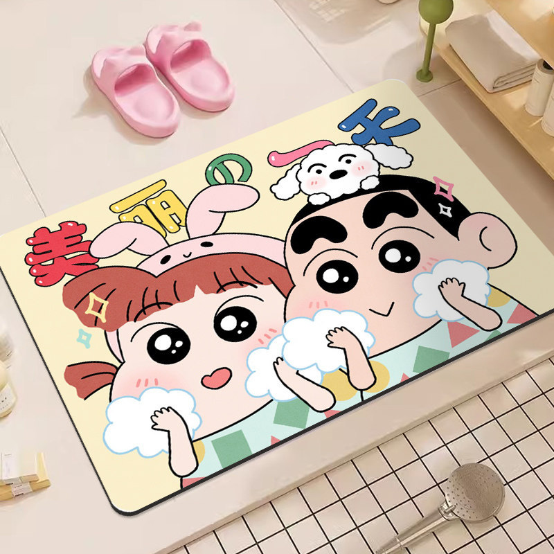 Crayon Shin-Chan Cartoon Diato - Home Bathroom Mats ulasan dan harga