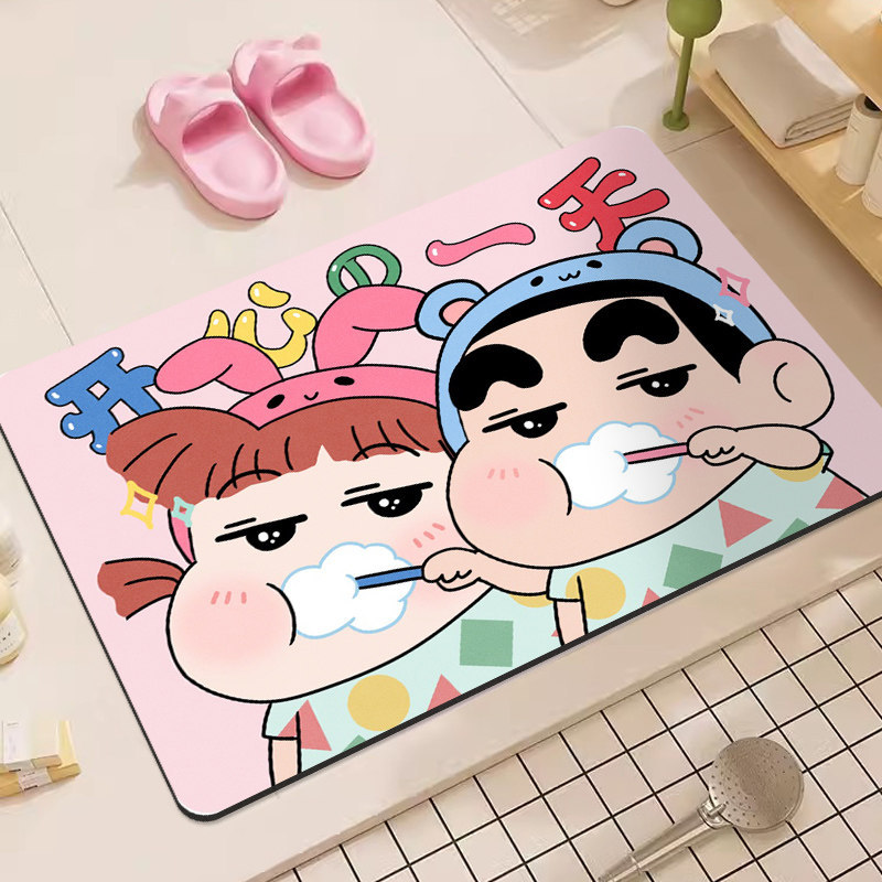 Crayon Shin-Chan Cartoon Diato - Home Bathroom Mats ulasan dan harga