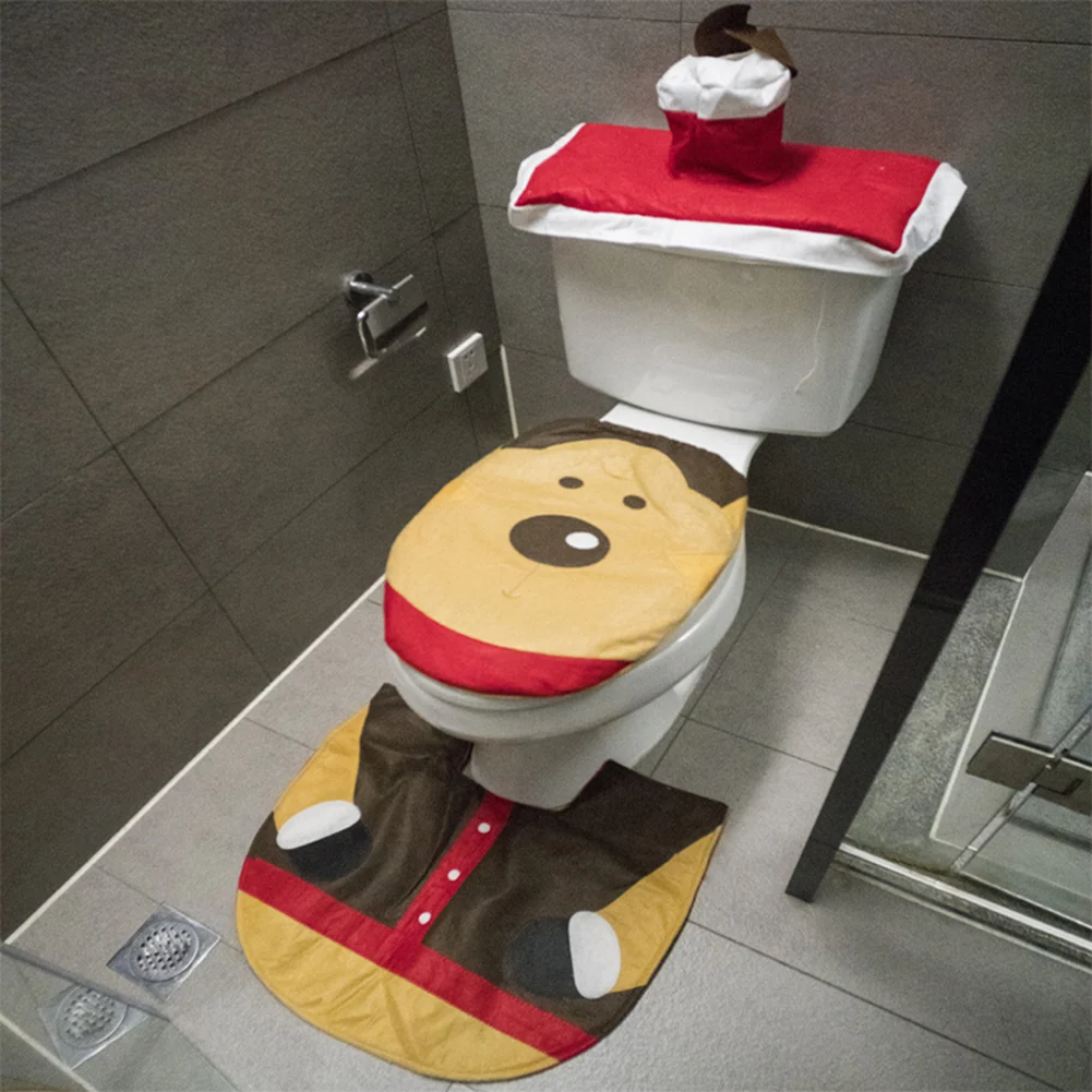 2026 Cute Christmas Toilet Sea - Home Bathroom Mats ulasan dan harga