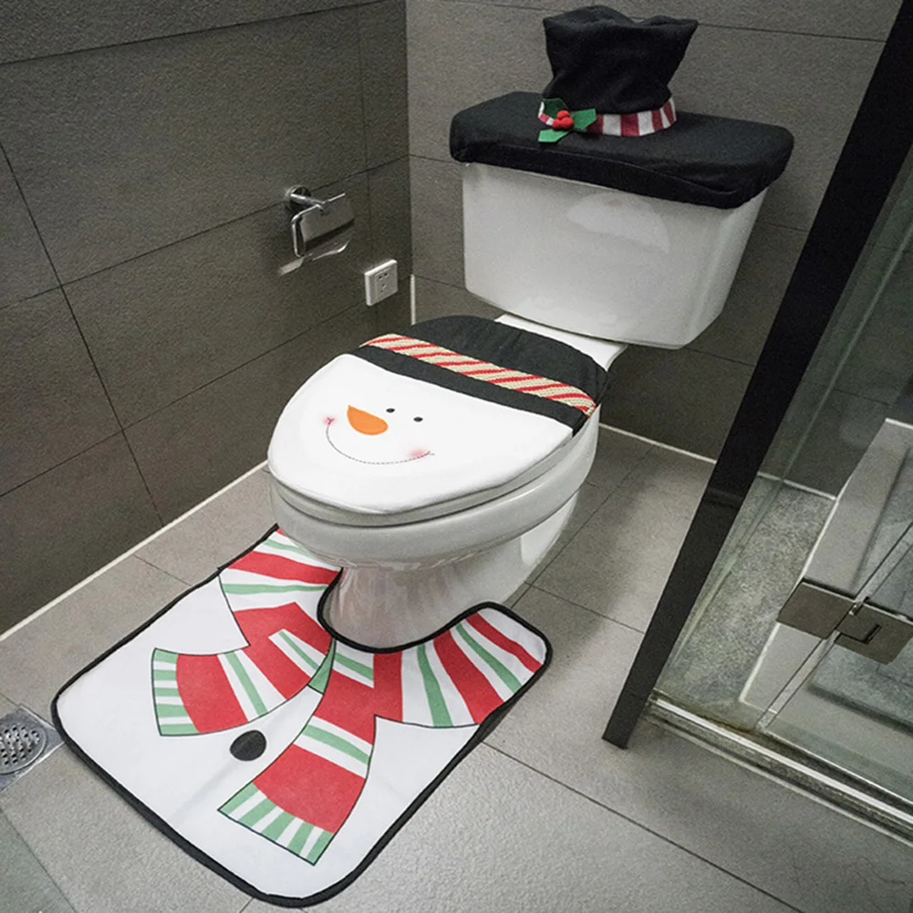 2026 Cute Christmas Toilet Sea - Home Bathroom Mats ulasan dan harga