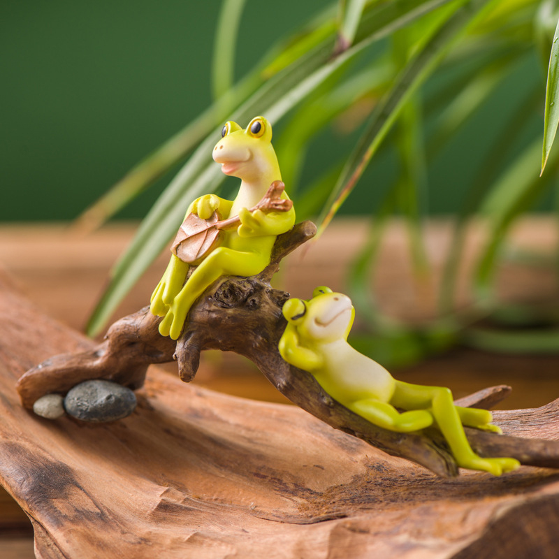 Resin Funny Frog Figurines For - Jet Home Bathroom ulasan dan harga