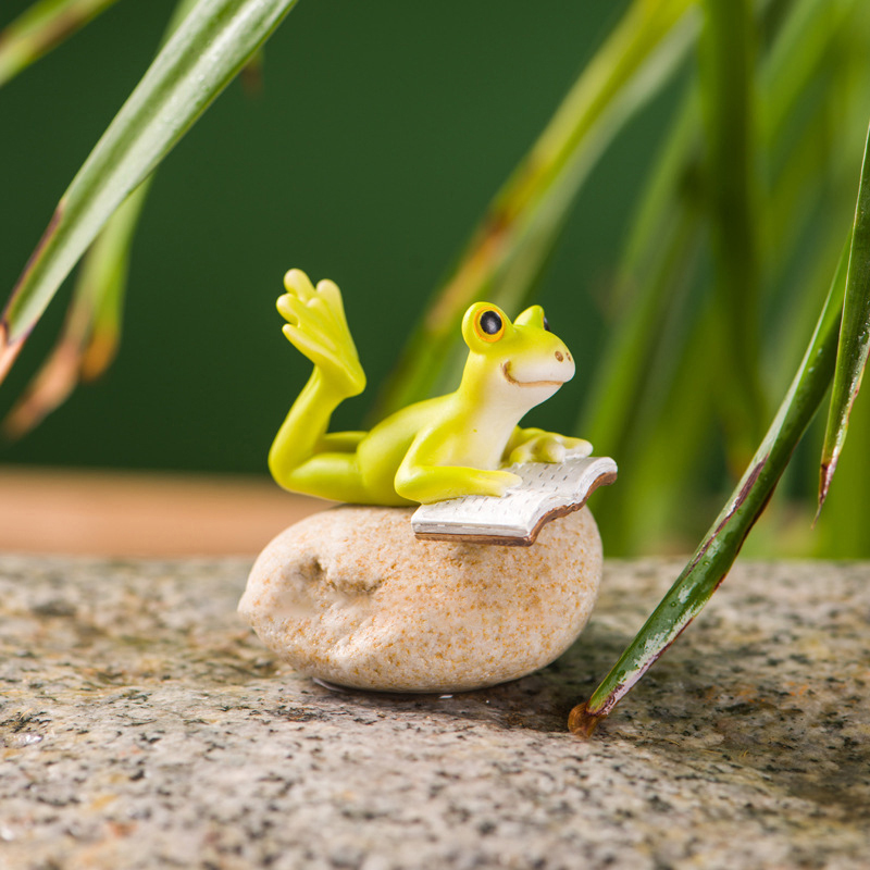 Resin Funny Frog Figurines For - Jet Home Bathroom ulasan dan harga