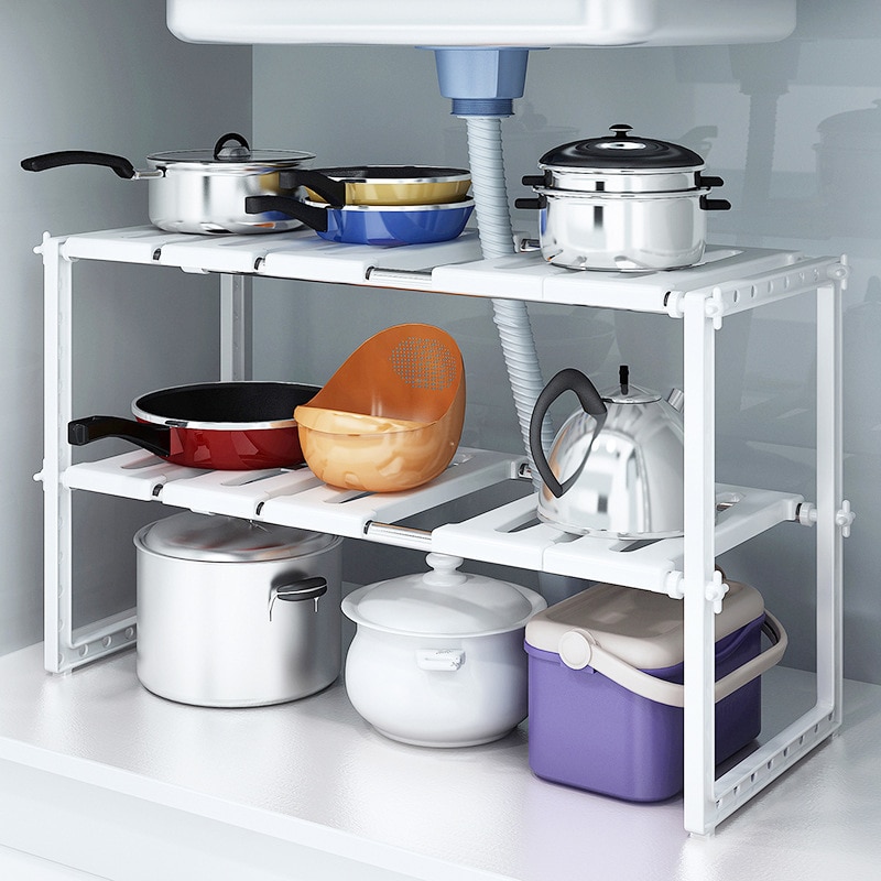 Under Sink Organizer 2-Tier Ex - Home Depot Bathroom Sink ulasan dan harga