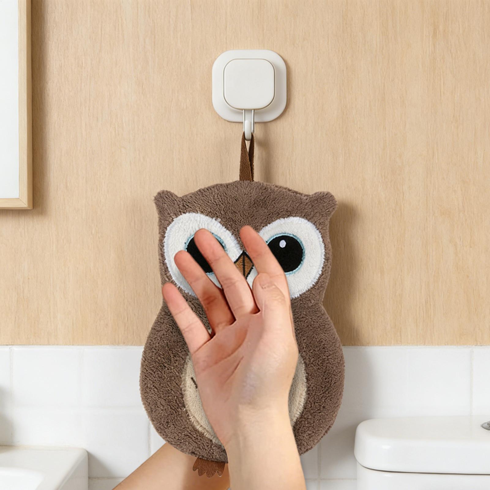 Hand Towel Owl Shape Hangable  - Home Bathroom Towels ulasan dan harga