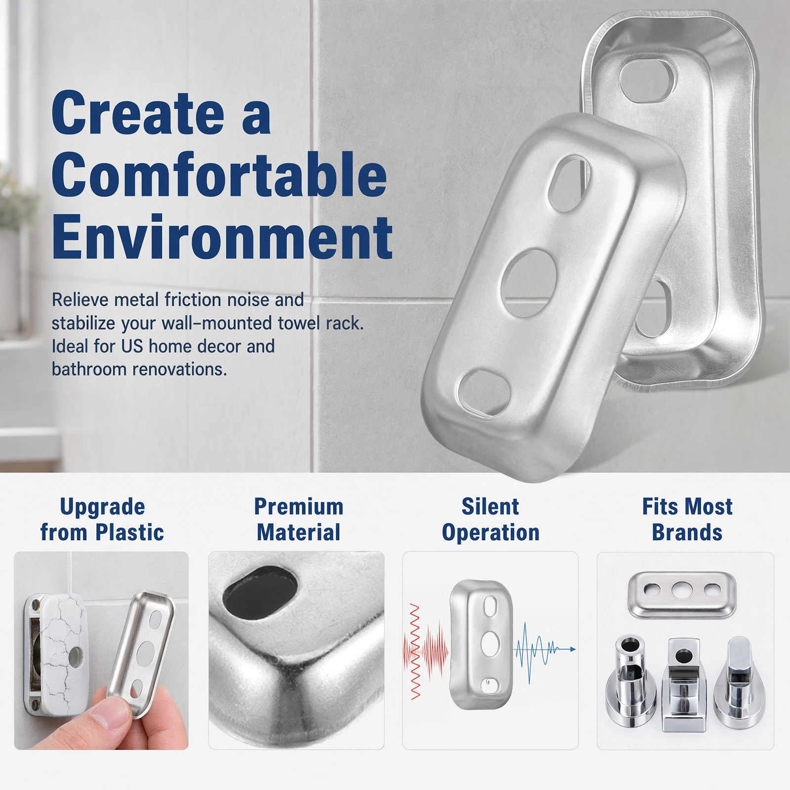 4pcs Stainless Steel Towel Gas - Home Bathroom Hardware ulasan dan harga