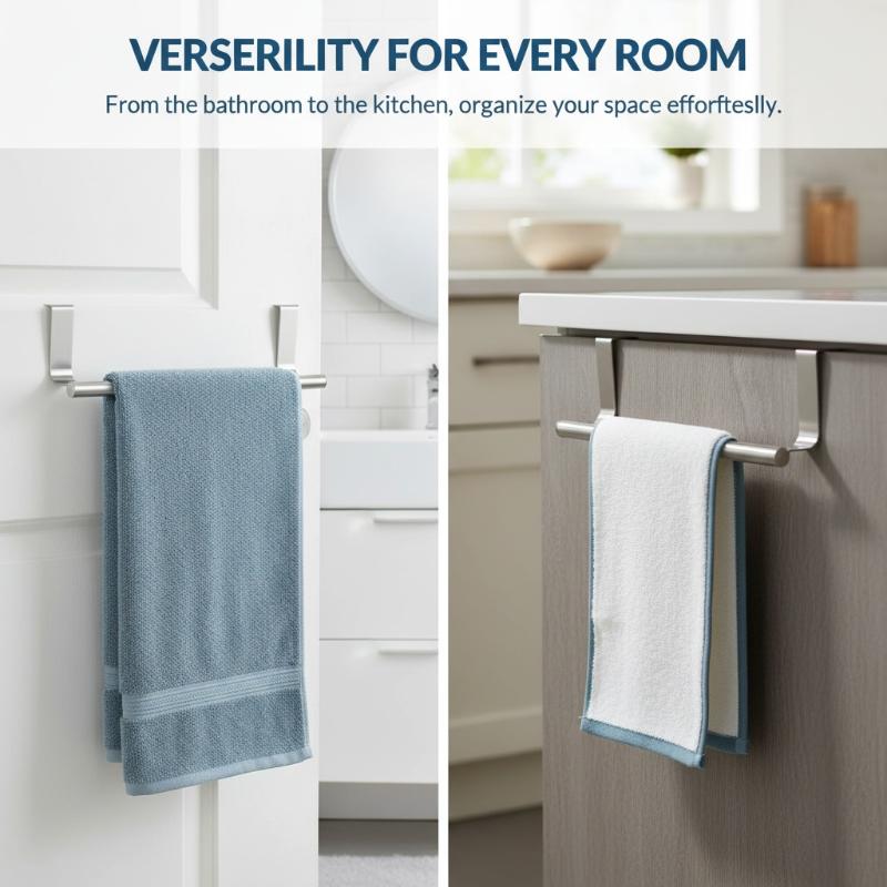 Towel Robe Rack Stainless Stee - Jet Home Bathroom ulasan dan harga