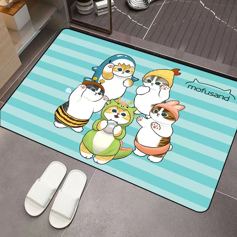 Mofusand Cartoon Diatom Mud Ab - Home Bathroom Mats ulasan dan harga