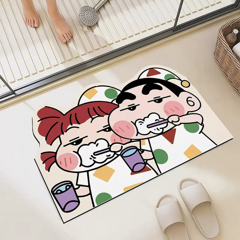 Crayon Shinchan Bath Shower Ma - Home Bathroom Mats ulasan dan harga