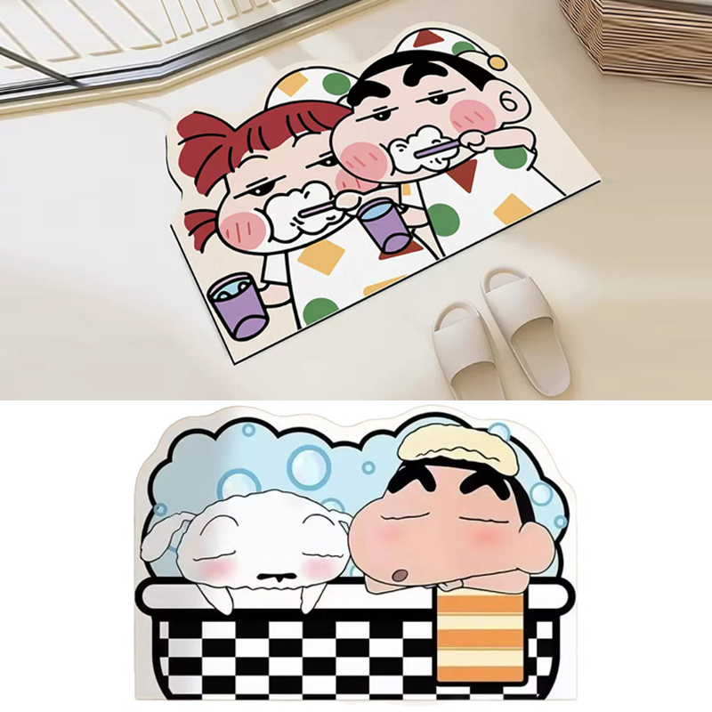 Crayon Shinchan Bath Shower Ma - Home Bathroom Mats ulasan dan harga