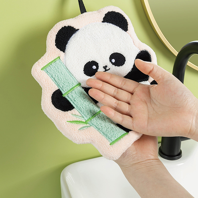 Cute Panda Hand Towel, Absorbe - Home Bathroom Towels ulasan dan harga
