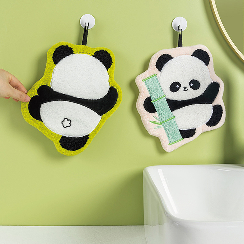 Cute Panda Hand Towel, Absorbe - Home Bathroom Towels ulasan dan harga