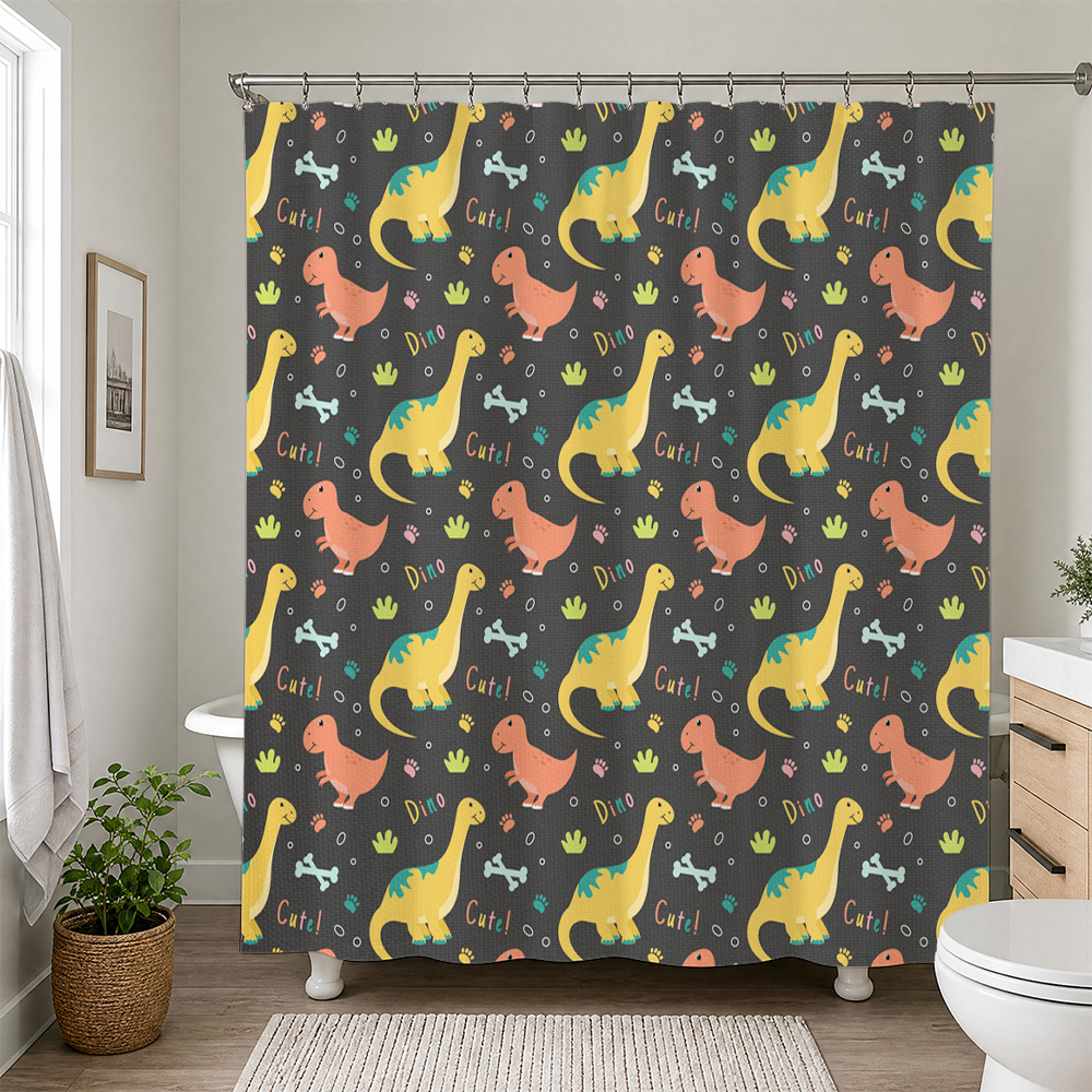Waterproof Cute Dinosaur Showe - Home Decor Bathroom Ideas ulasan dan harga