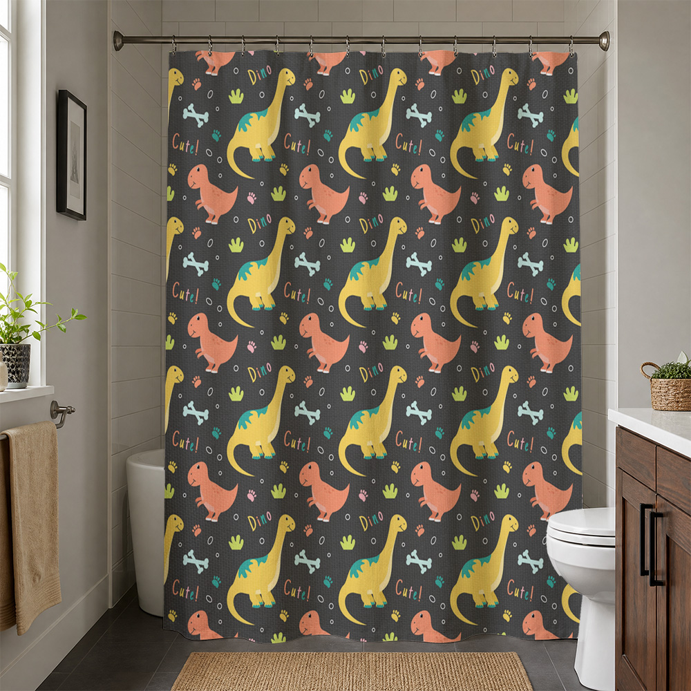 Waterproof Cute Dinosaur Showe - Home Decor Bathroom Ideas ulasan dan harga