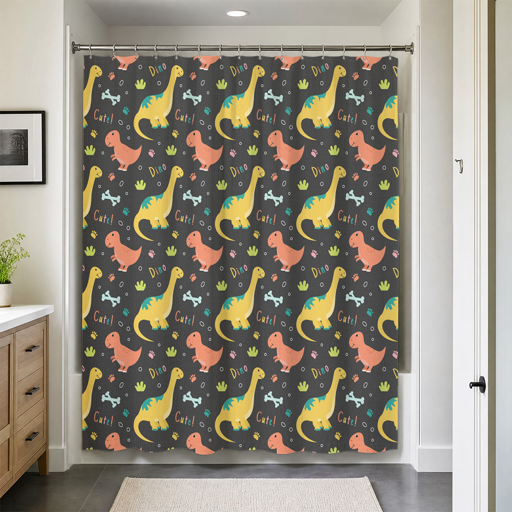 Waterproof Cute Dinosaur Showe - Home Decor Bathroom Ideas ulasan dan harga