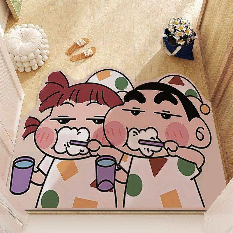 Cartoon Crayon Shin Chan Anime - Home Bathroom Mats ulasan dan harga